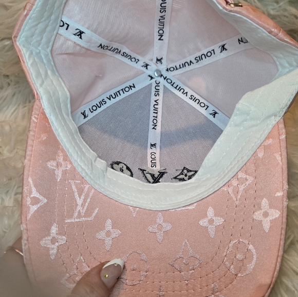 Louis Vuitton Pink Monogram Embossed Logo Baseball Cap - Picture 7 of 8
